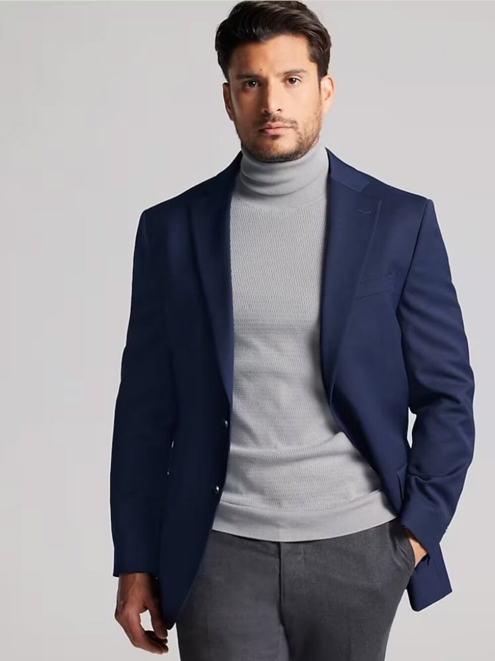 DOMENICO by (R.Thomas) Clothiers for Nathans Men's Navy Pure Wool Vintage Blazer